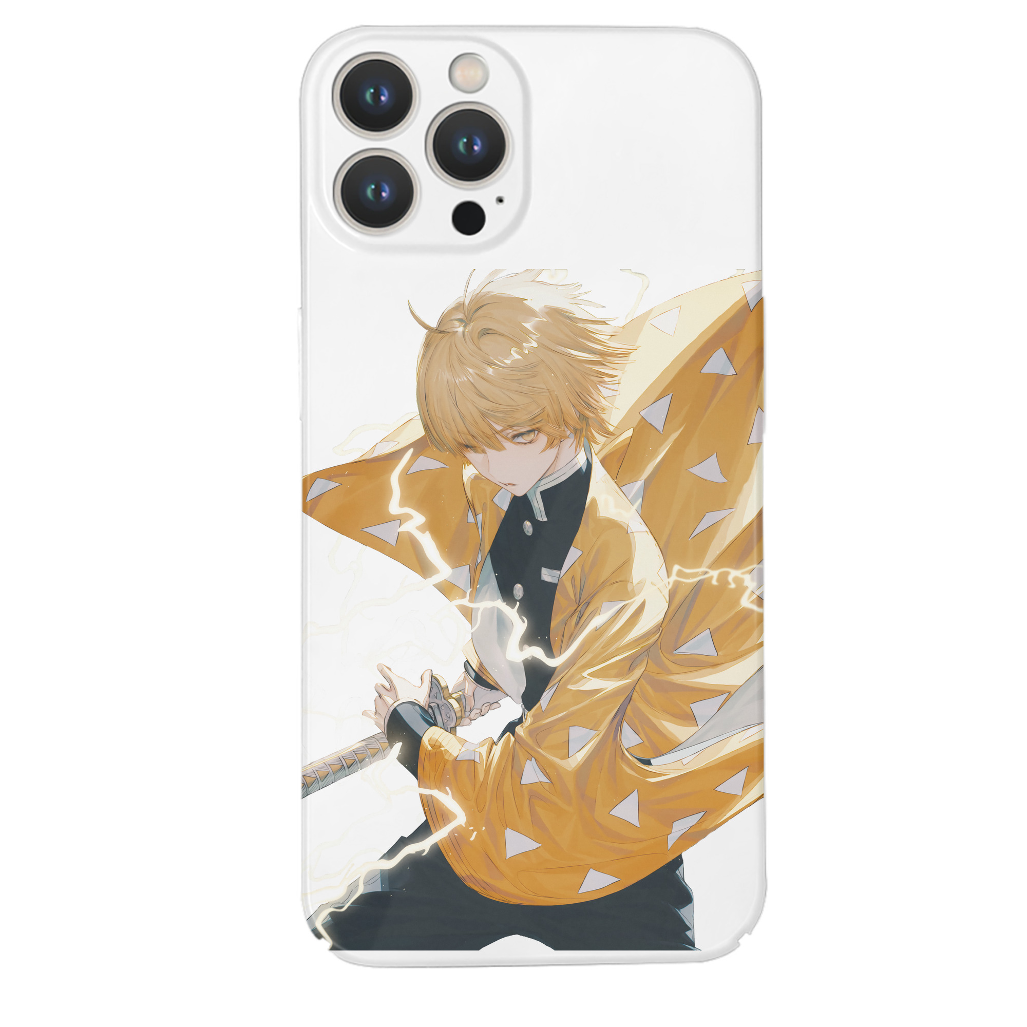（画像用） 鬼滅の刃（きめつのやいば）我妻 善逸／あがつま ぜんいつ Agatsuma Zenitsu 【iPhone 14シリーズ対応】ハードケース